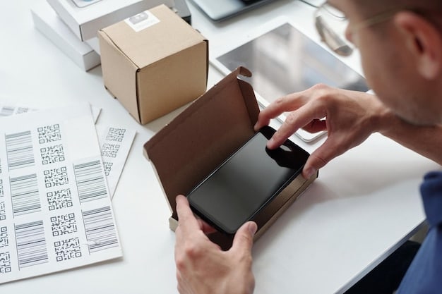 A graphic demonstrating the process of printing a prepaid shipping label from the Shein website, attaching it to a package, and dropping it off at a shipping carrier location. The image should clearly illustrate each step.