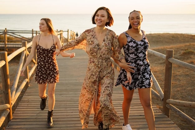 A collage showcasing four different Shein dresses: a floral midi dress, a bodycon mini dress, a bohemian maxi dress, and a classic little black dress, each styled with different accessories and shoes to represent various occasions and personal styles.