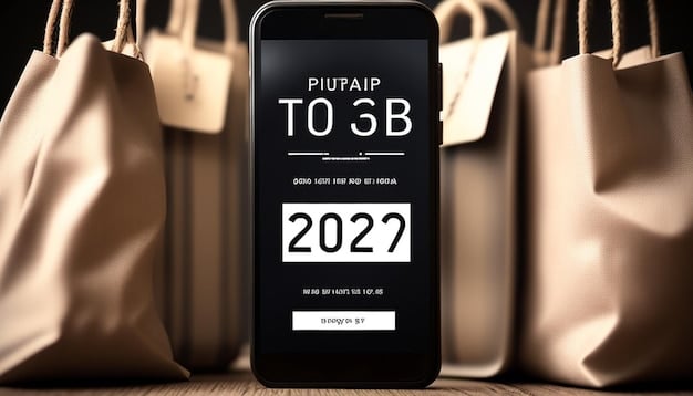 Um close da página de um produto Shein em um celular, destacando o rótulo de pré-venda, a data estimada de envio e um cronômetro de contagem regressiva, enfatizando a natureza sensível ao tempo das pré-vendas.