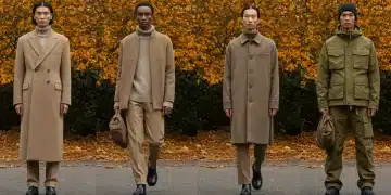 Models displaying 2026 Fall fashion silhouettes: oversized tailoring, sculpted minimalism, neo-bohemian, futuristic utility.