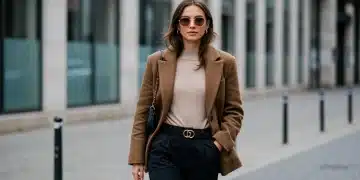 Woman in affordable 2026 transitional fashion outfit