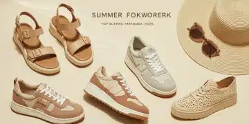 Collection of stylish sandals and sneakers representing Summer 2026 footwear trends