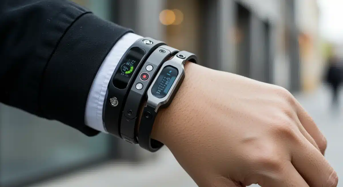 Close-up of tech-inspired multi-functional bracelet, a key summer 2026 accessory