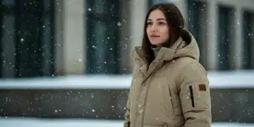 Model in technical parka, Winter 2026 outerwear