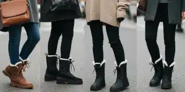 Stylish winter boots integrated into urban fashion for everyday comfort and appeal.