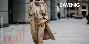 Woman wearing versatile trench coat, trousers, and scarf in urban setting