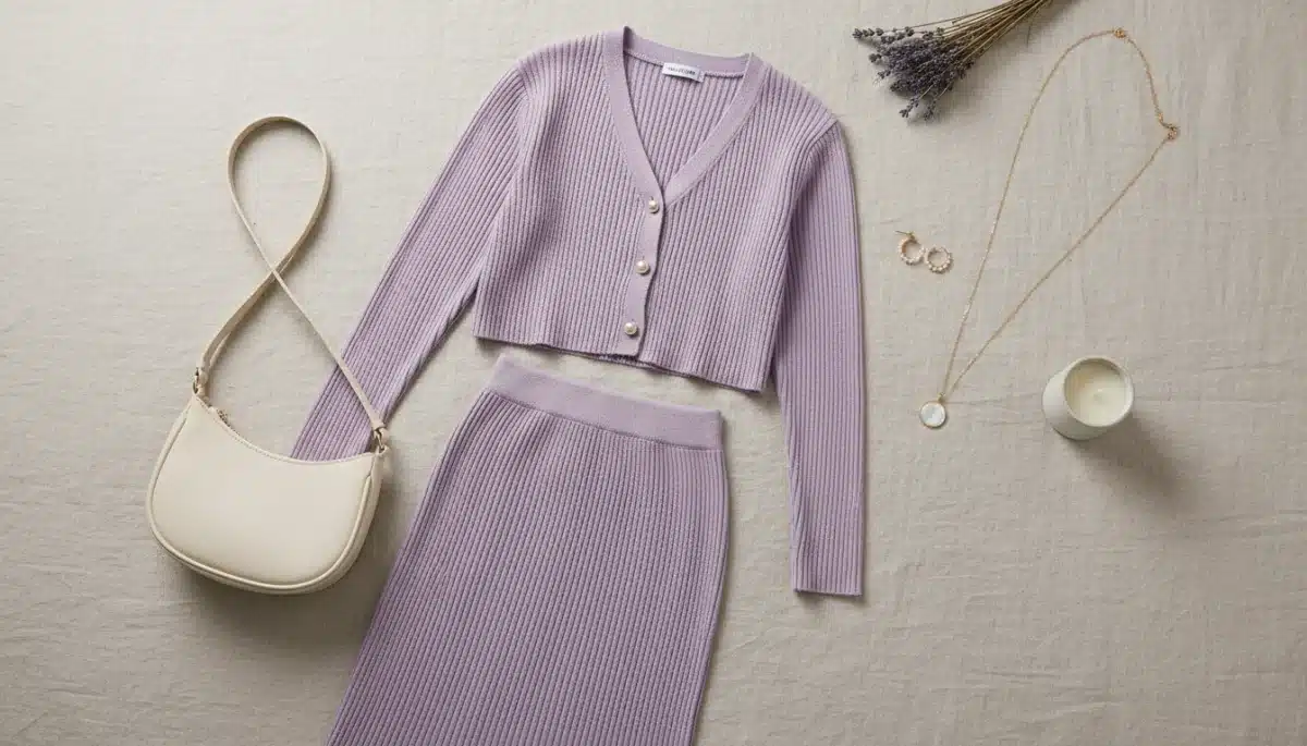 Shein's coordinated knit set with accessories for 2026 fashion