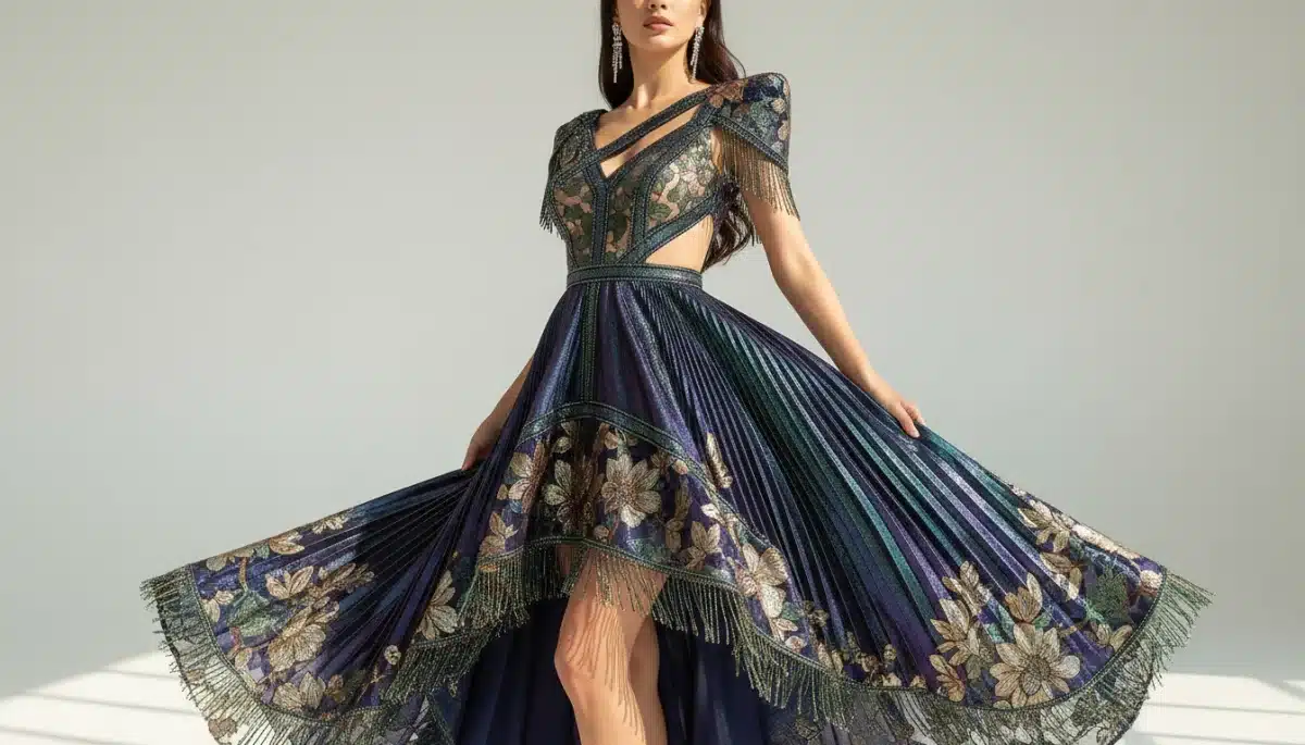 Model showcasing a limited-stock Shein dress, emphasizing its unique design and appeal from Time-Sensitive Shein New Arrivals.