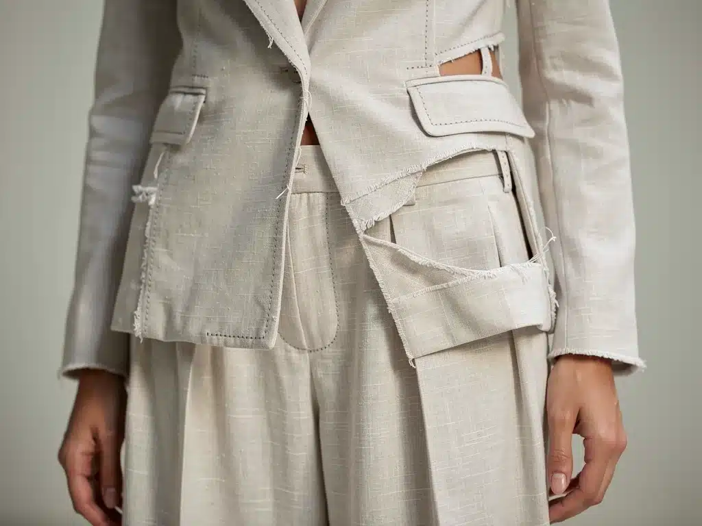 Model in deconstructed tailored blazer, a key Summer Styling 2026 trend.