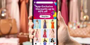 Shein app displaying exclusive weekly discounts up to 40% off on a smartphone.