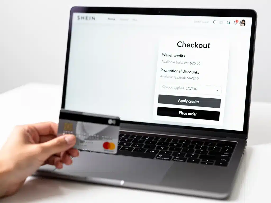 Applying Shein wallet credits and promotions at checkout